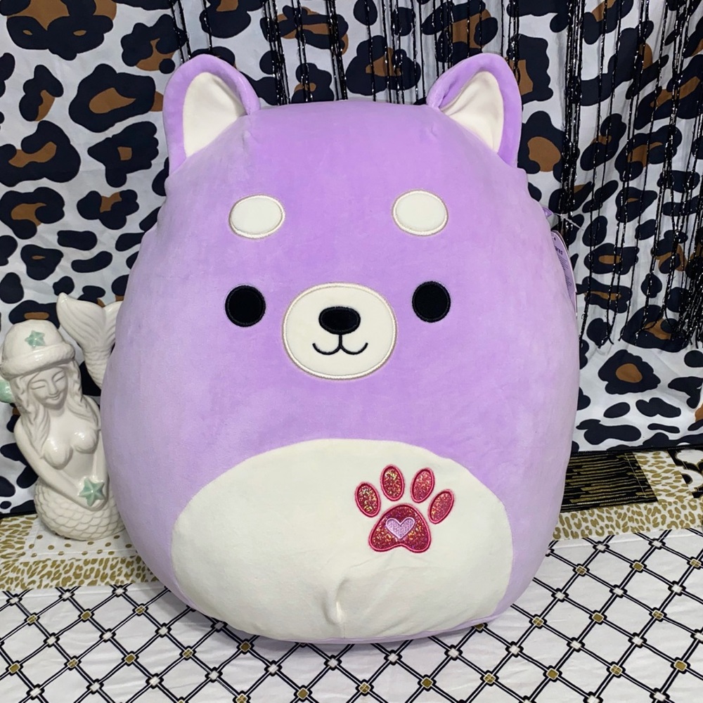 SQUISHMALLOWS KELLYTOY HOYT THE SHIBA INU EXTRA LARGE PLUSH PILLOW 16”